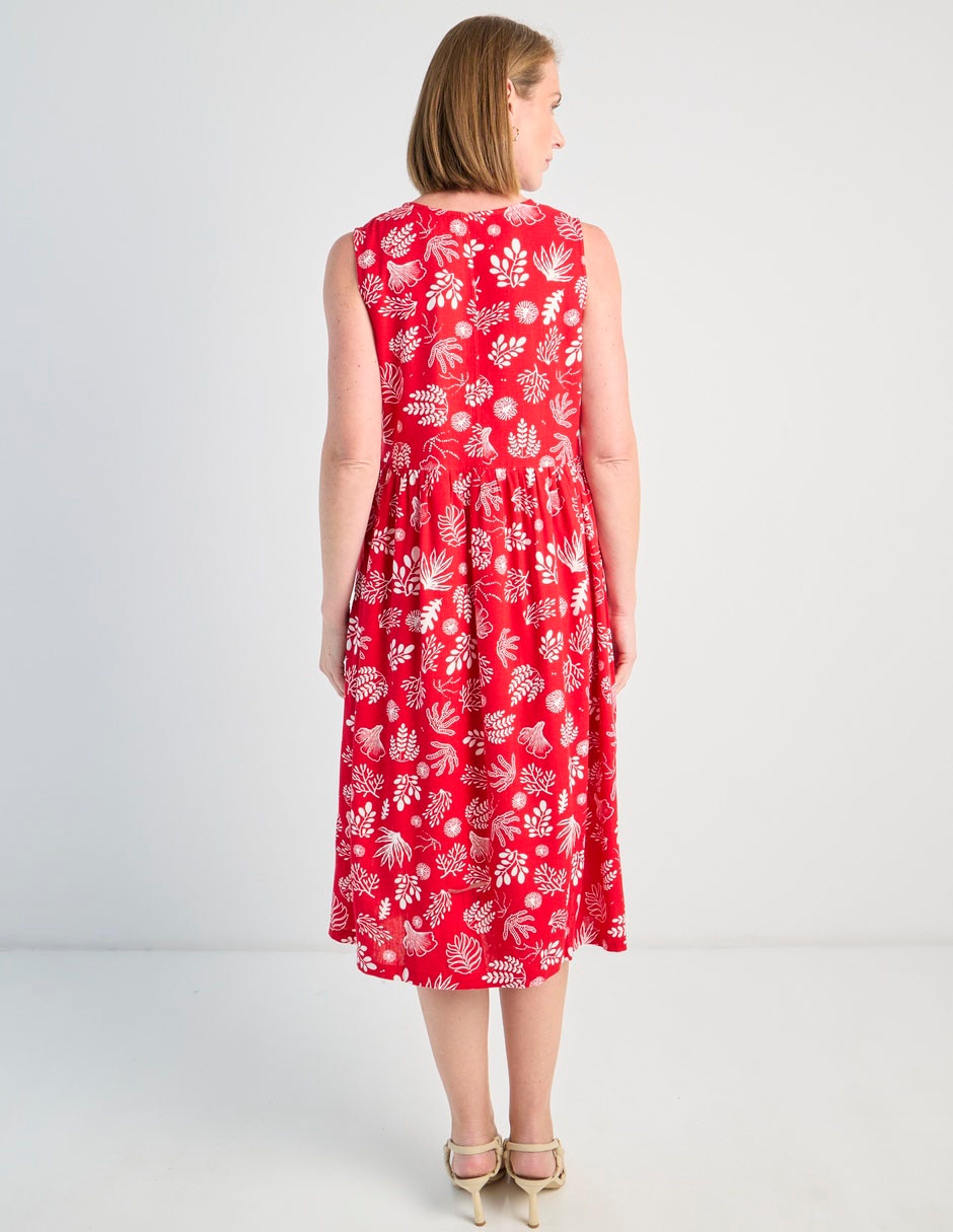 Vestido abajo rodilla casual para mujer 3