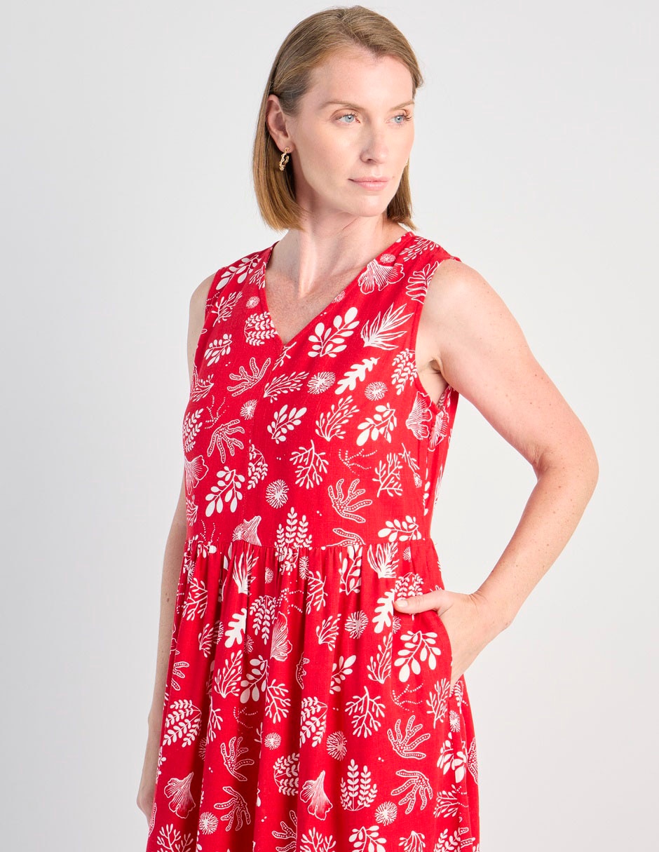 Vestido abajo rodilla casual para mujer 4