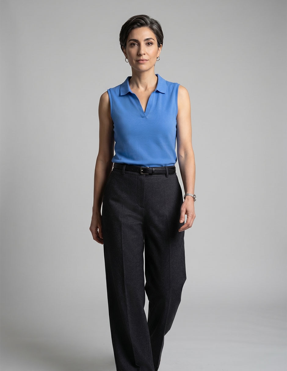 Playera tipo polo para mujer 1