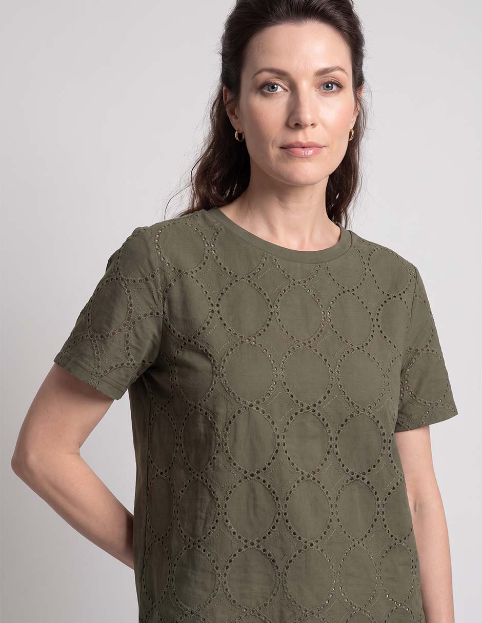 Playera manga corta cuello redondo para mujer 3