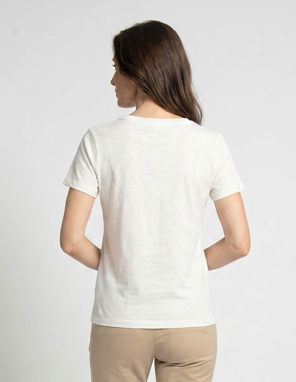 Playera manga corta cuello redondo para mujer 2