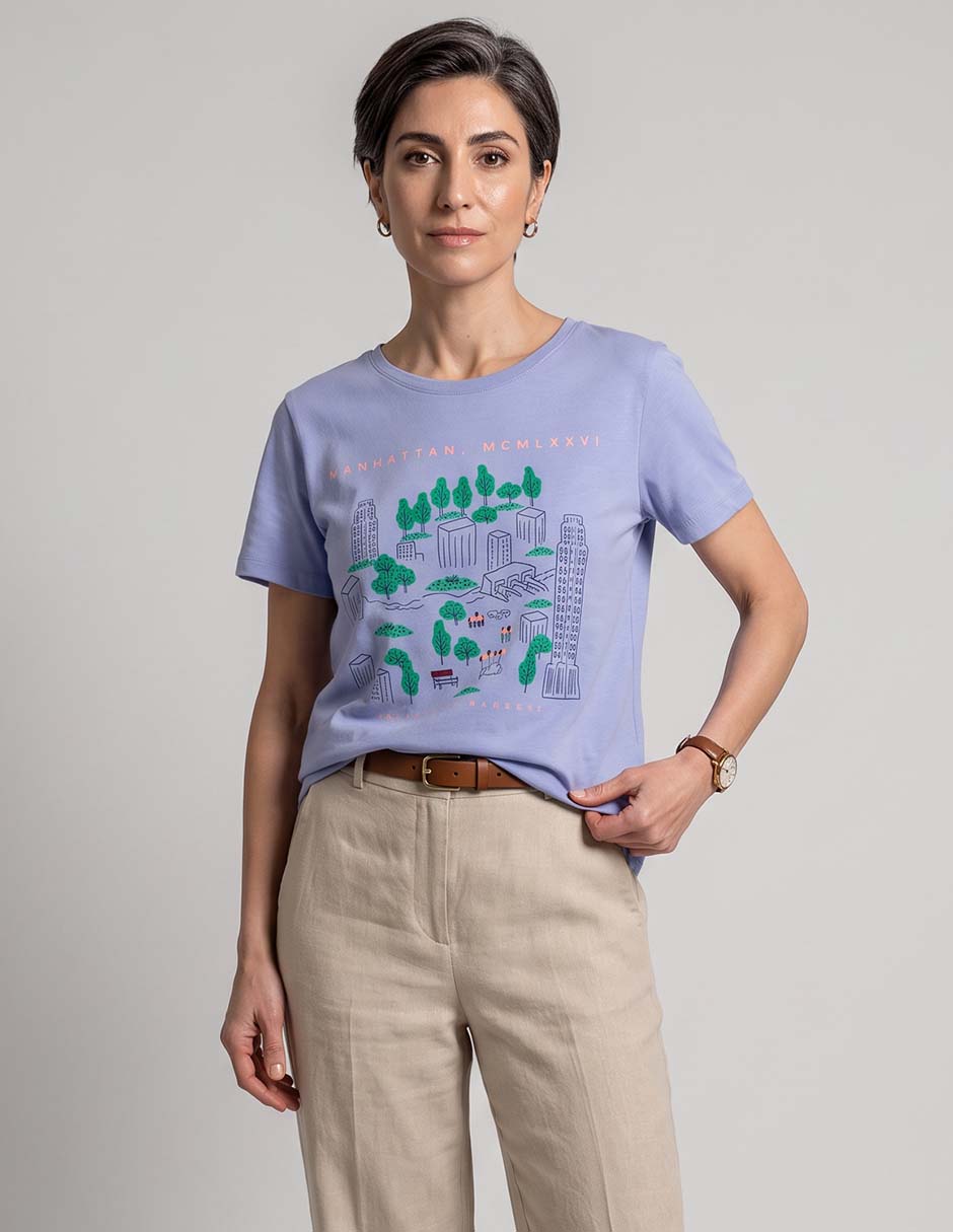 Playera manga corta cuello redondo mujer 1