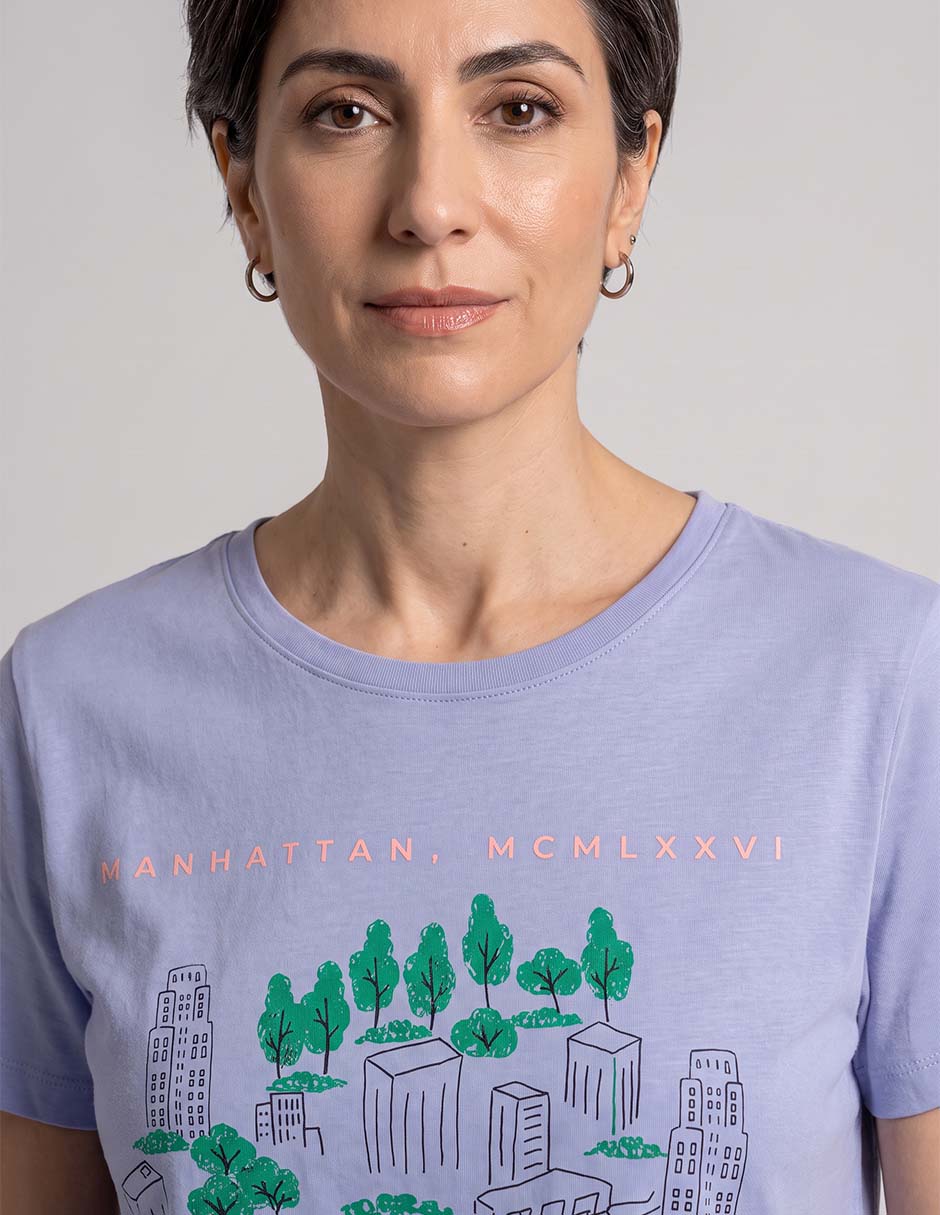 Playera manga corta cuello redondo mujer 3