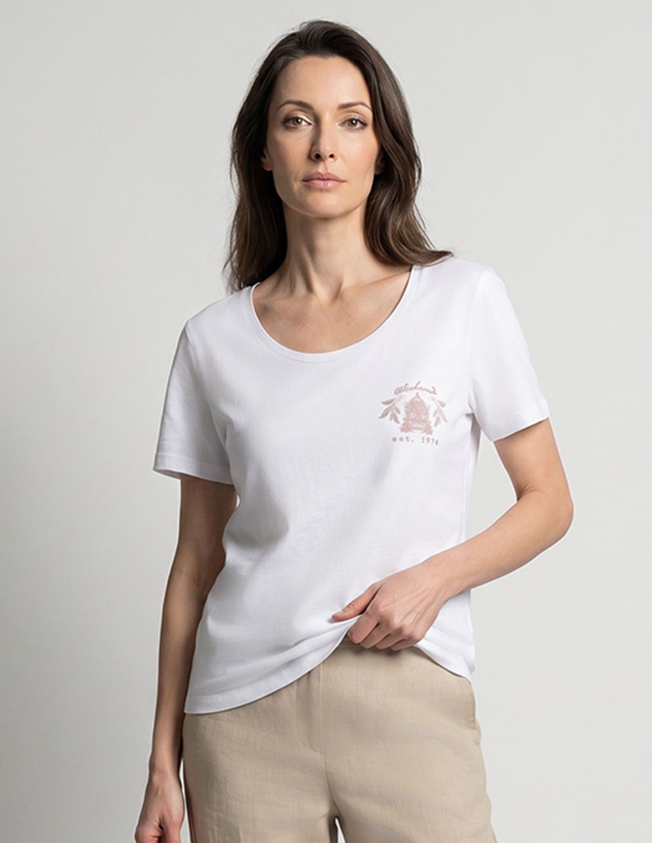 Playera manga corta cuello v mujer