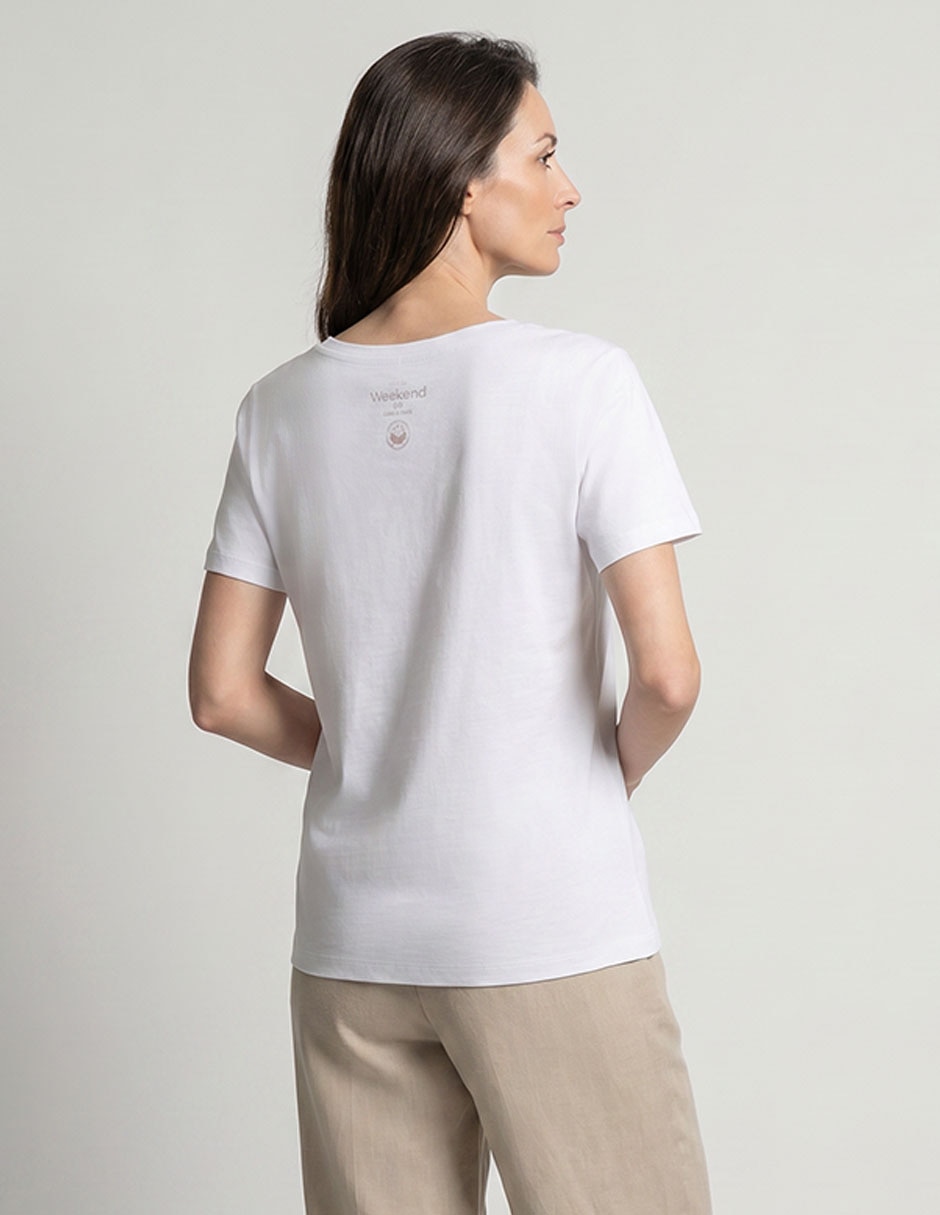 Playera manga corta cuello v mujer 2