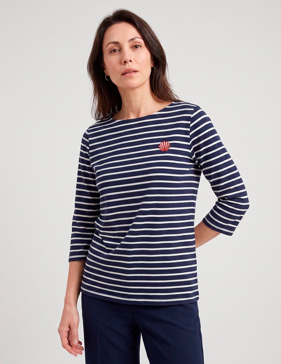Playera manga larga cuello redondo para mujer Playera manga larga cuello redondo para mujer
