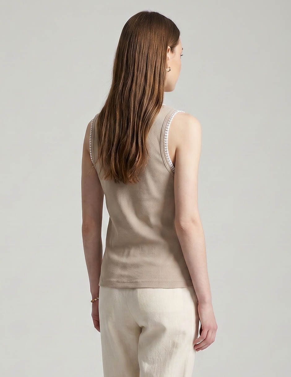 Playera Sin manga Cuello Redondo para Mujer 3
