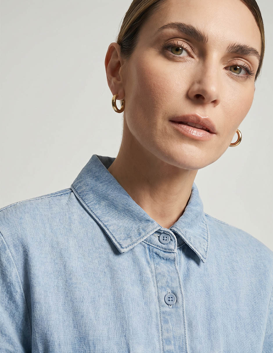 Chamarra denim de mezclilla para mujer 2