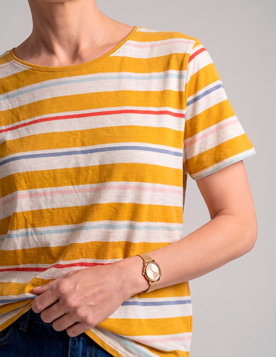 Playera manga corta cuello redondo mujer 4