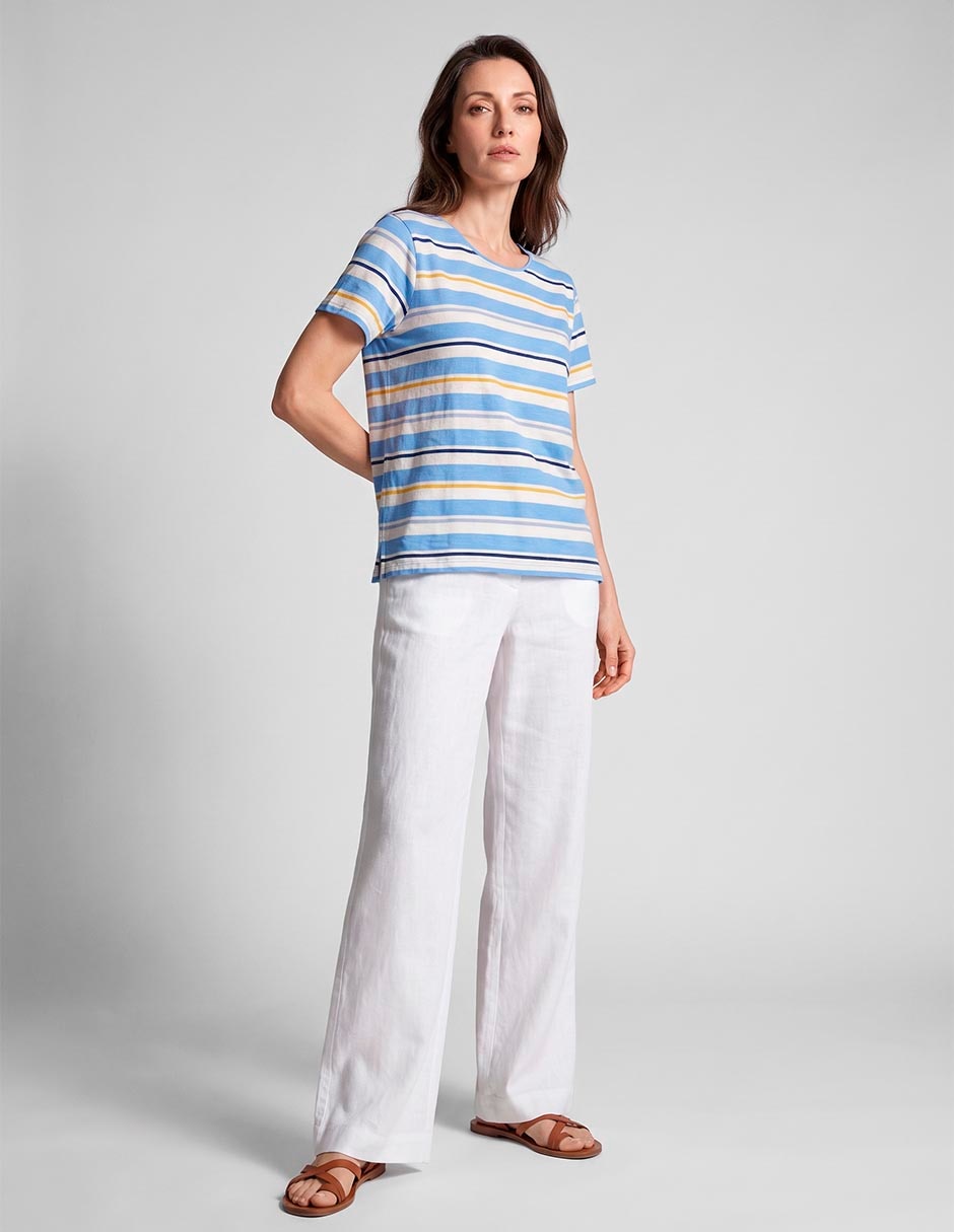 Playera manga corta cuello redondo para mujer 1