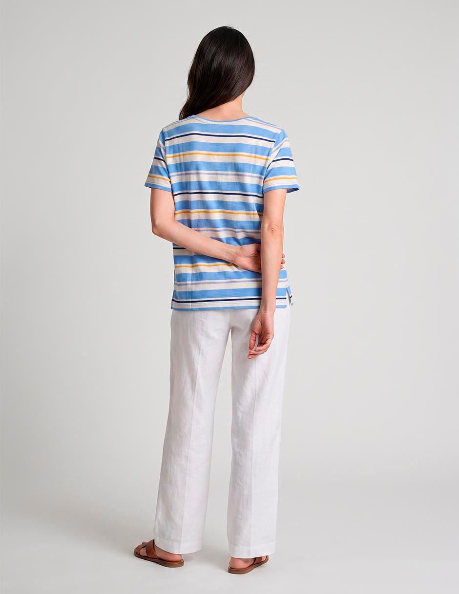 Playera manga corta cuello redondo para mujer 4