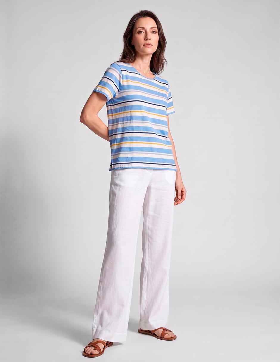Playera manga corta cuello redondo para mujer 3