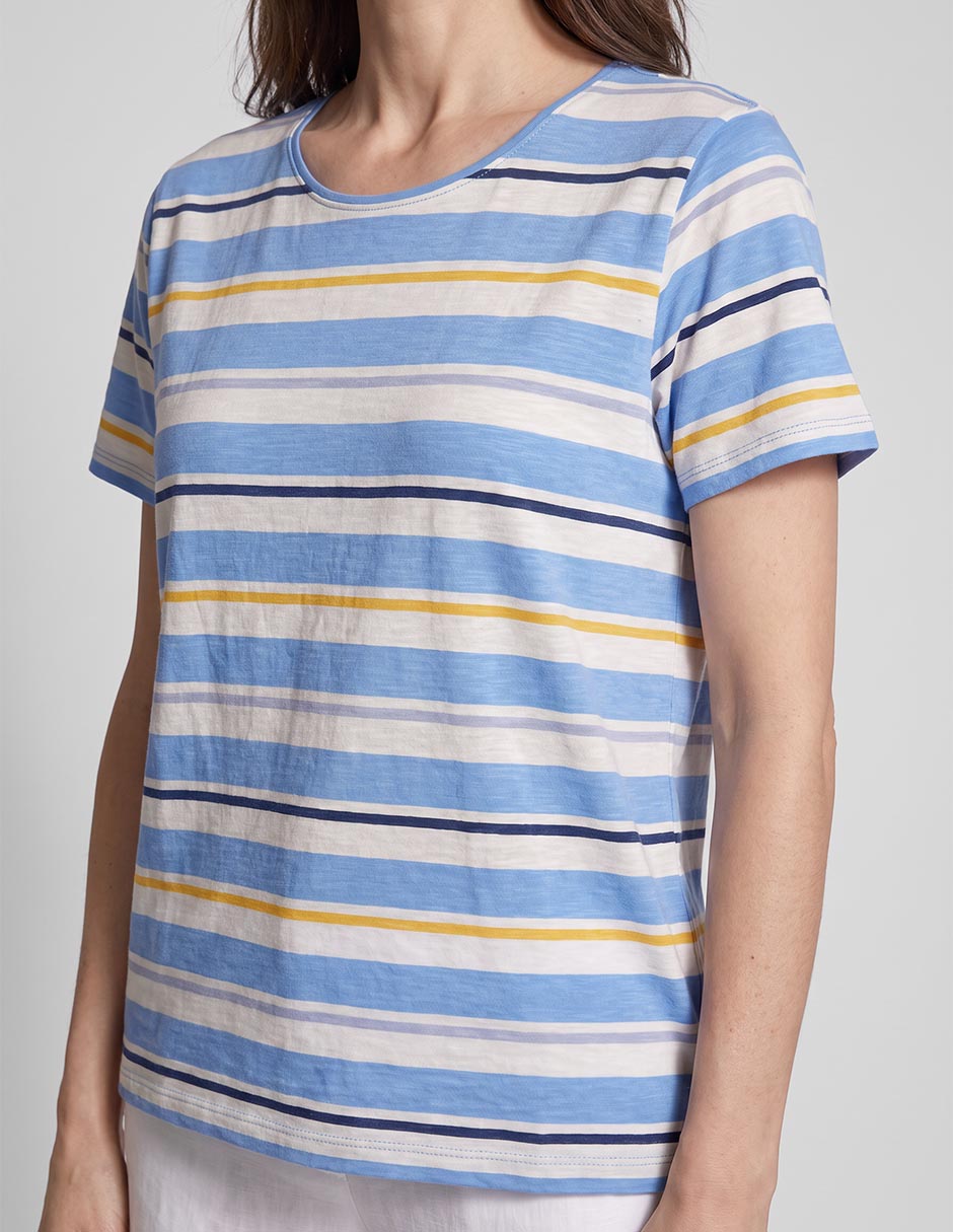 Playera manga corta cuello redondo para mujer 2