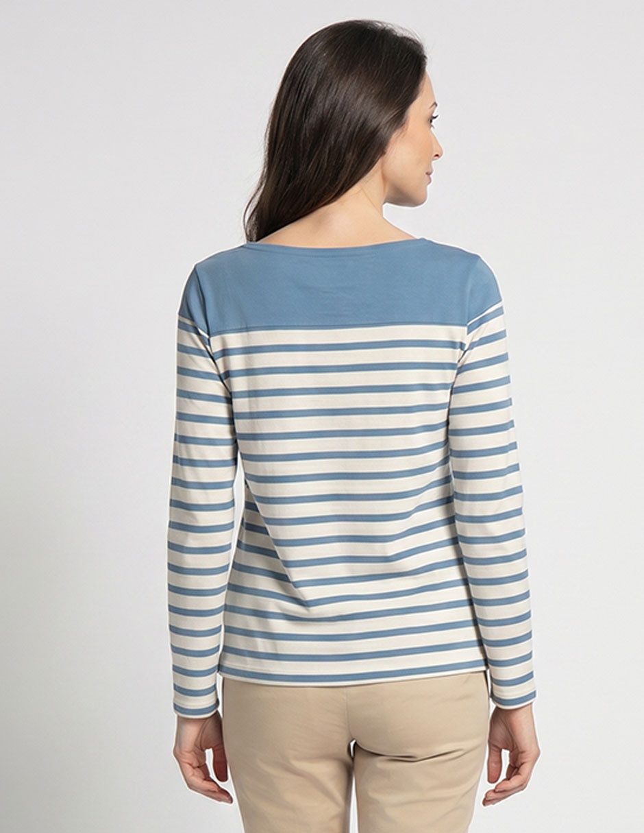 Playera manga larga Weekend cuello redondo para mujer