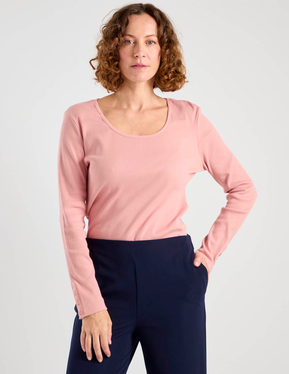 Playera cuello redondo para mujer