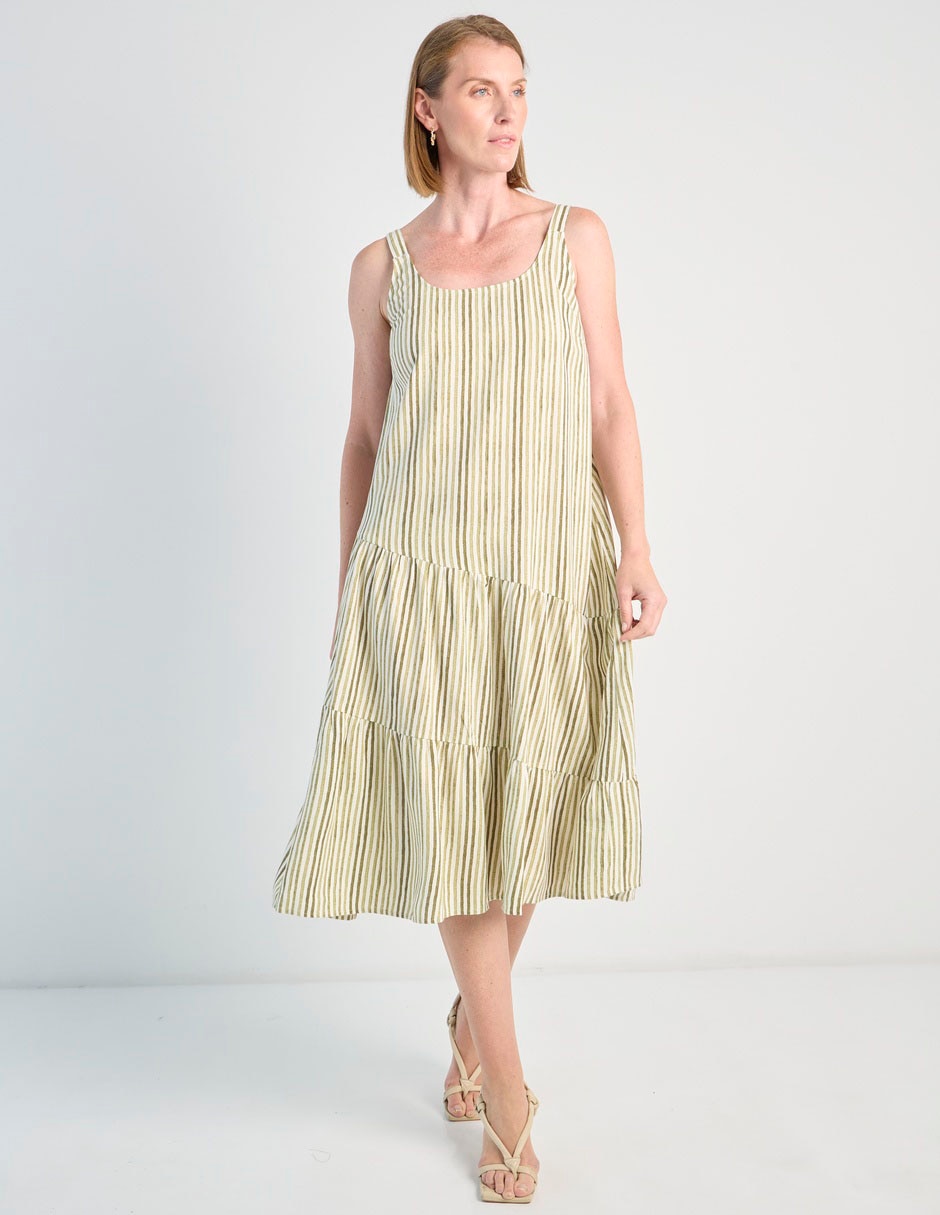 Vestido abajo de la rodilla casual weekend para mujer