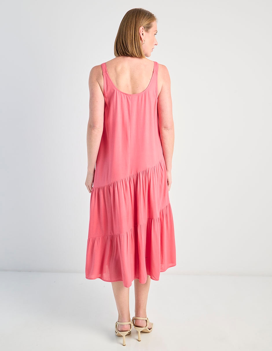 Vestido abajo de la rodilla casual para mujer 2