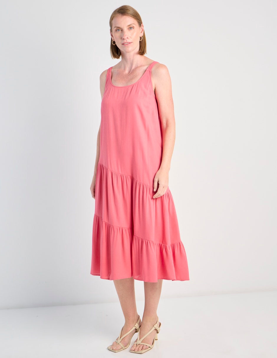 Vestido abajo de la rodilla casual para mujer 3