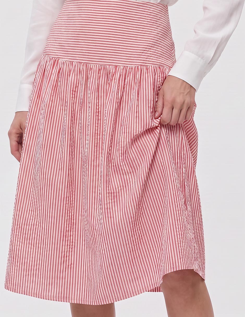 Falda midi cintura alta Falda midi cintura alta