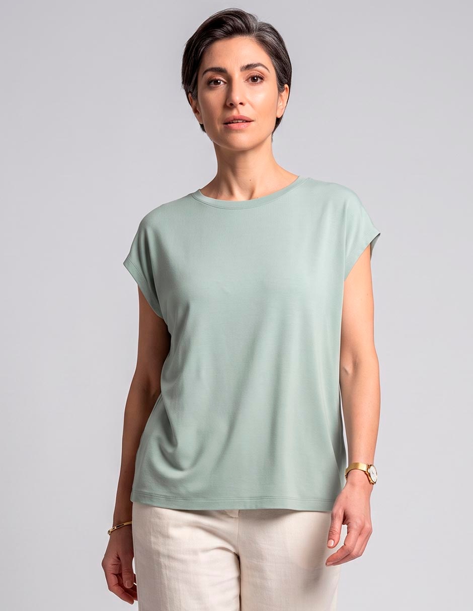 Playera manga corta cuello redondo mujer Playera manga corta cuello redondo mujer