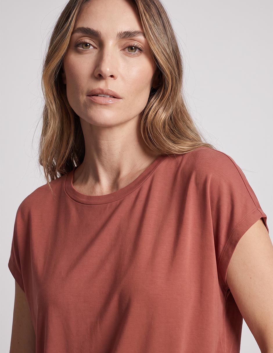 Playera manga corta cuello redondo mujer 2
