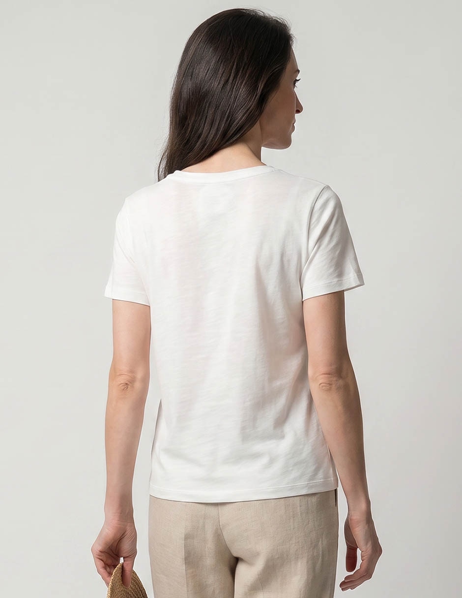 Playera manga corta cuello redondo para mujer 2