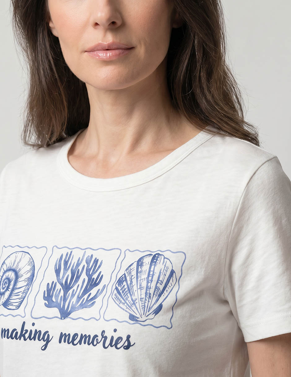 Playera manga corta cuello redondo para mujer 3