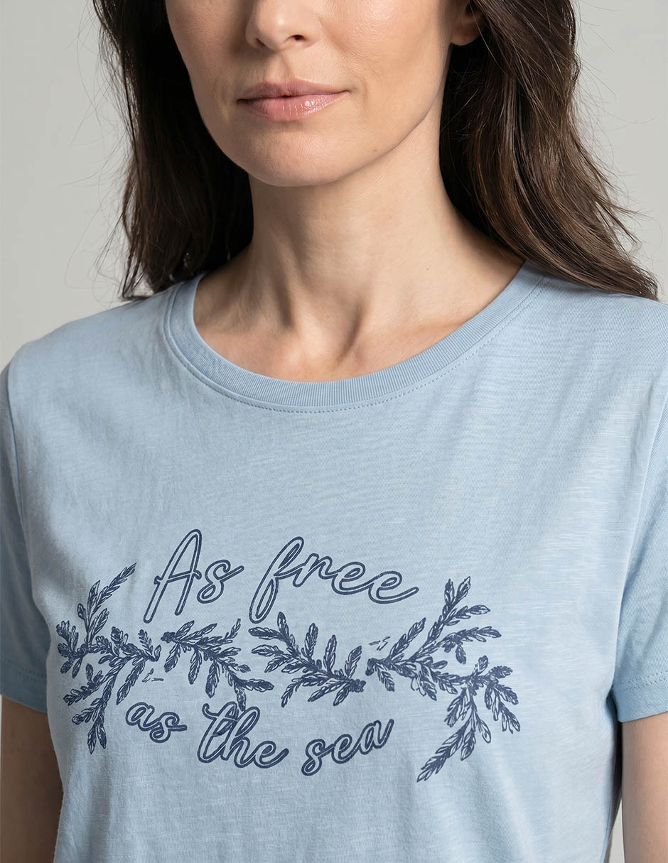Playera manga corta Weekend cuello redondo para mujer