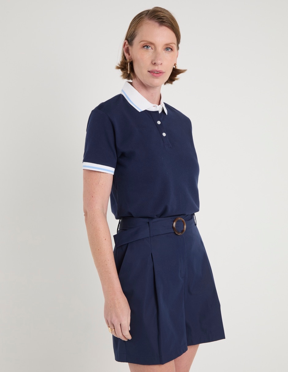Playera manga corta Weekend cuello polo para mujer Playera manga corta Weekend cuello polo para mujer