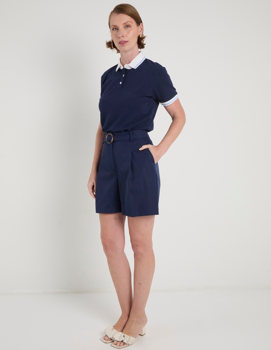 Playera manga corta Weekend cuello polo para mujer