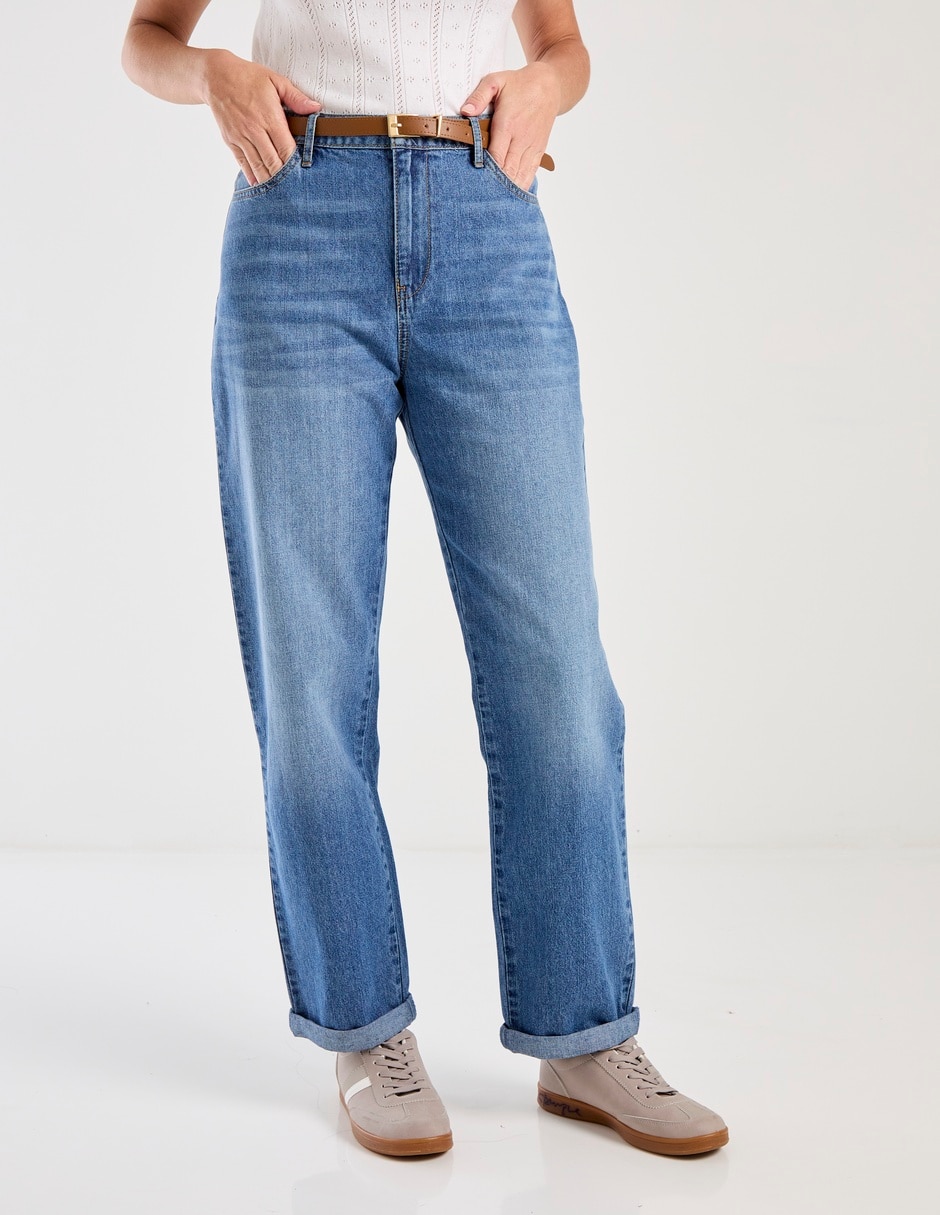 Jeans straight para mujer 1