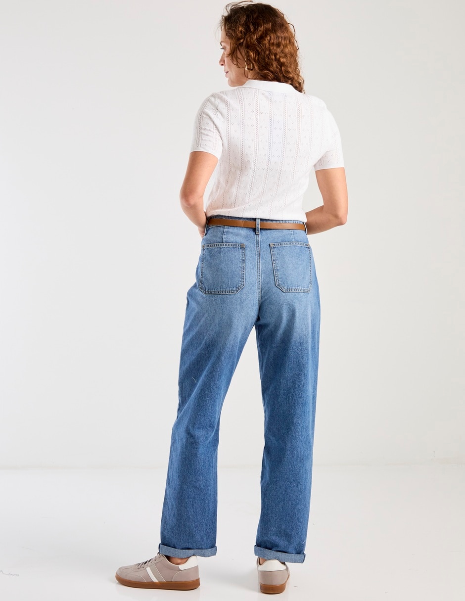 Jeans straight para mujer 4
