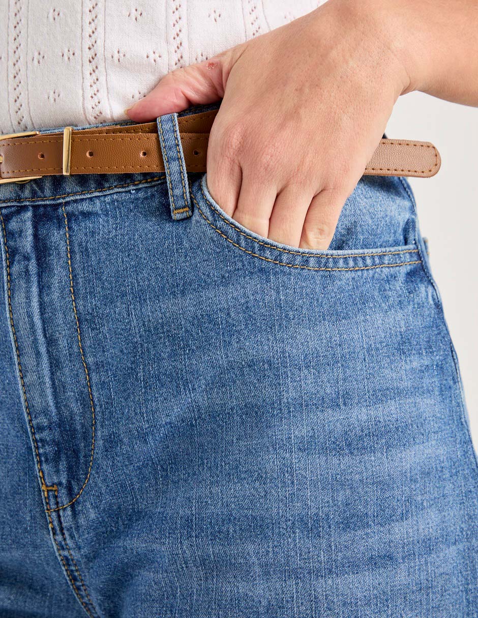 Jeans straight para mujer 2