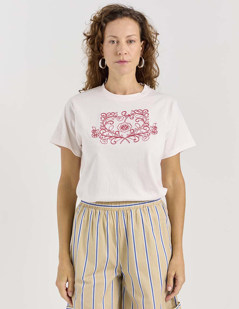Playera manga corta cuello redondo para mujer Playera manga corta cuello redondo para mujer