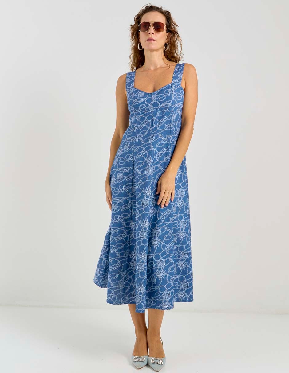Vestido midi casual para mujer
