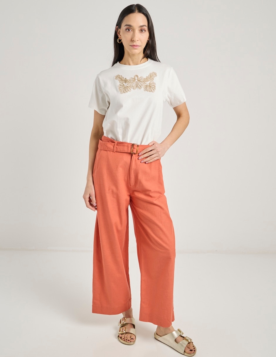 Playera manga corta cuello redondo para mujer 2