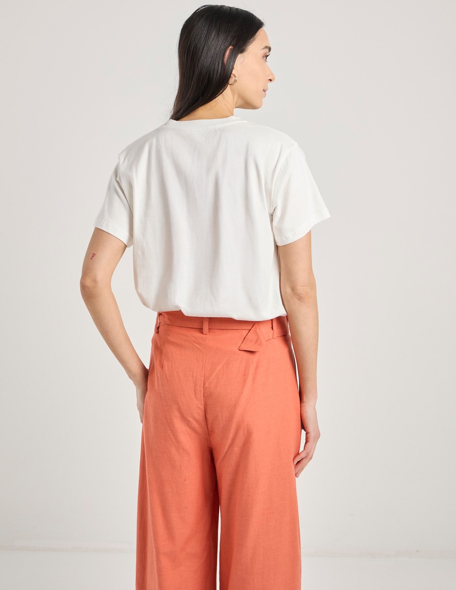 Playera manga corta cuello redondo para mujer 7