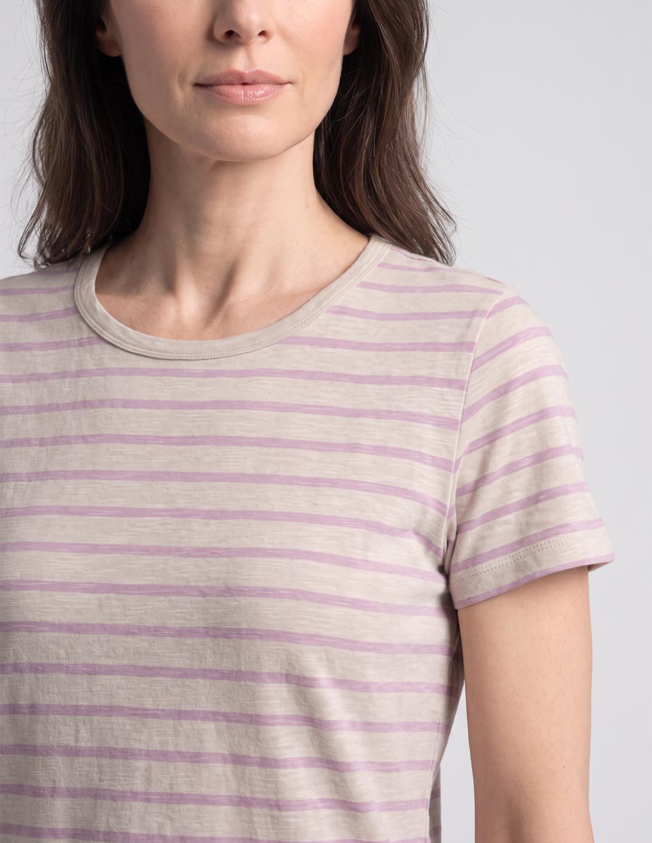 Playera manga corta cuello redondo para mujer 4