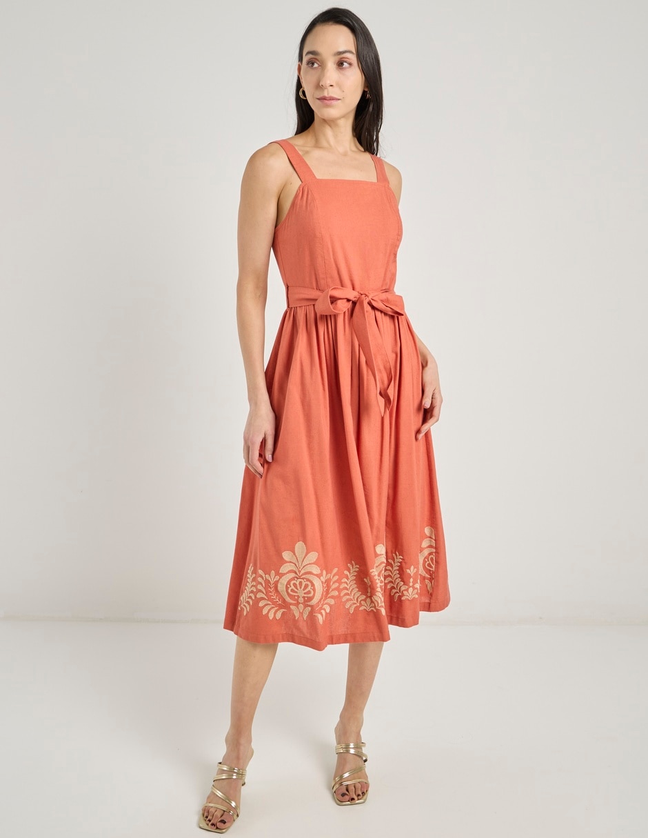 Vestido midi casual para mujer