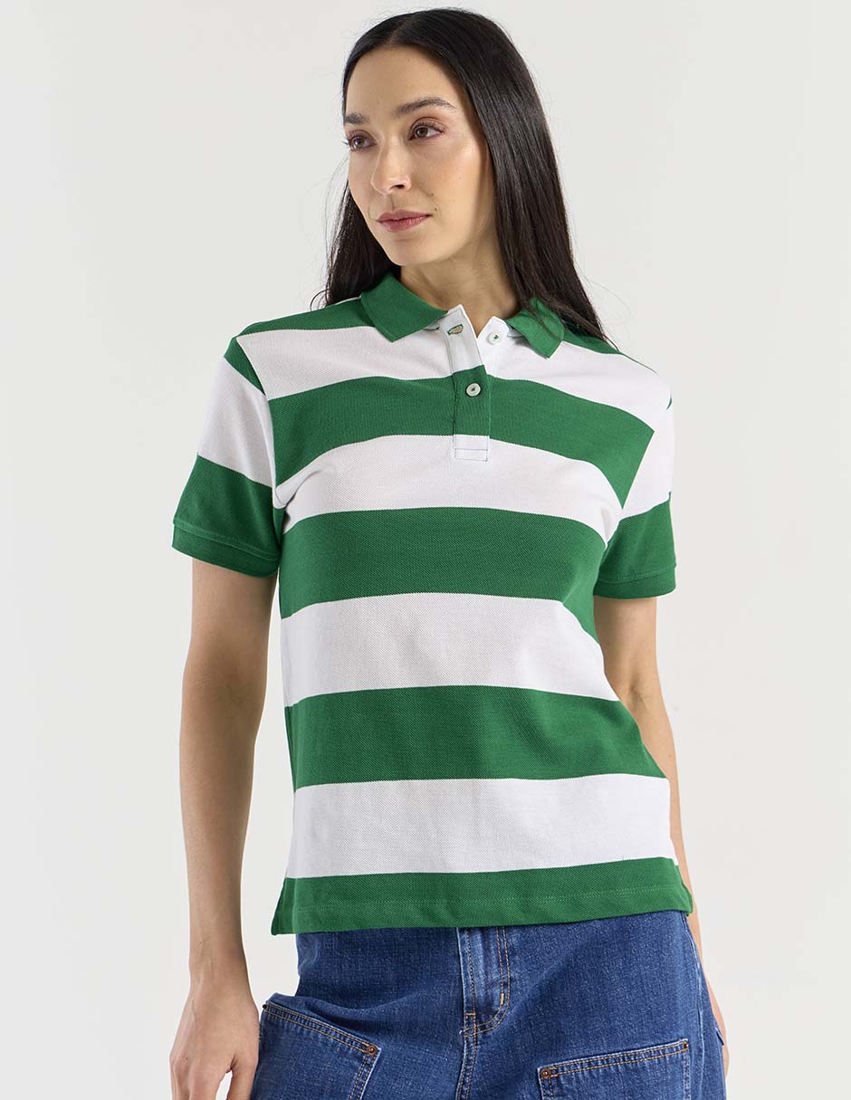 Playera manga corta cuello polo para mujer Playera manga corta cuello polo para mujer