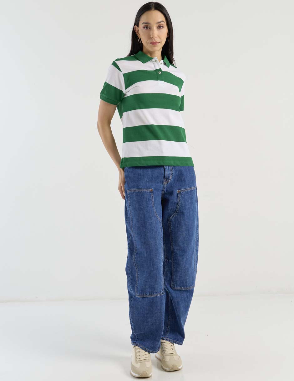 Playera manga corta Weekend cuello polo para mujer