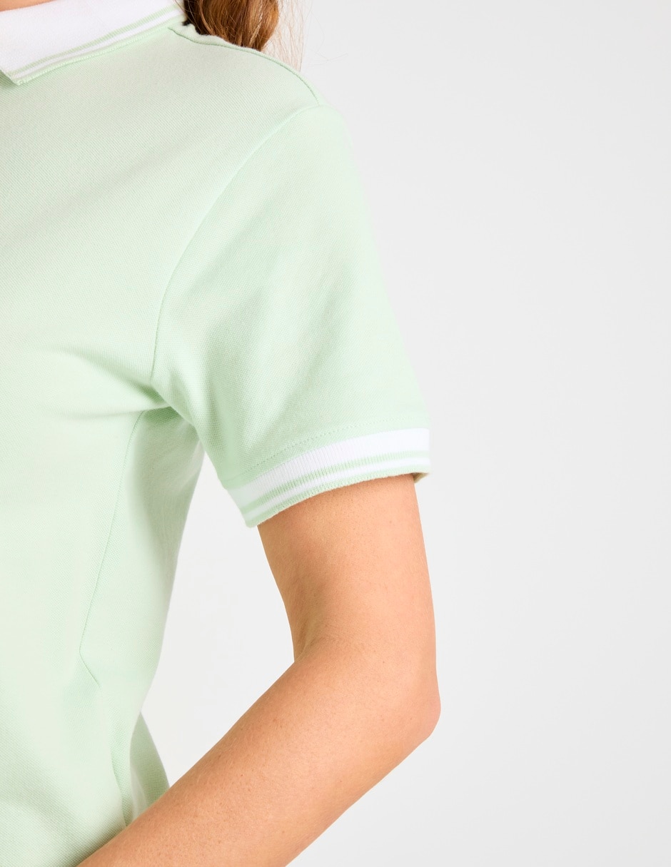 Playera manga corta cuello polo para mujer 5