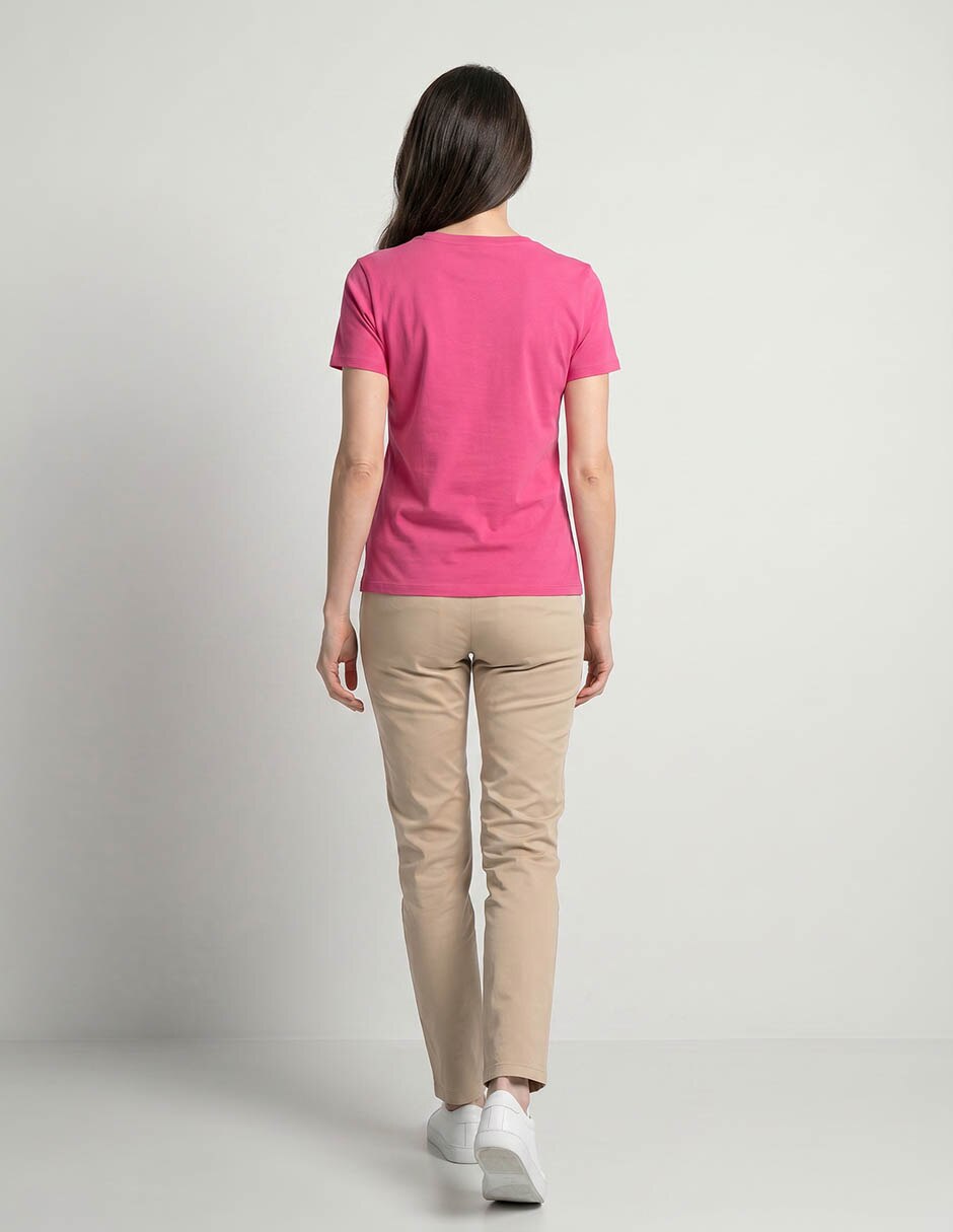 Playera manga corta weekend cuello redondo para mujer