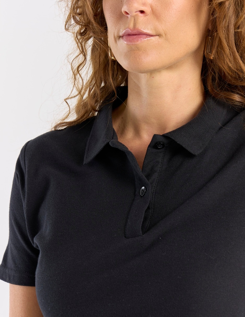 Playera manga corta cuello polo para mujer 4