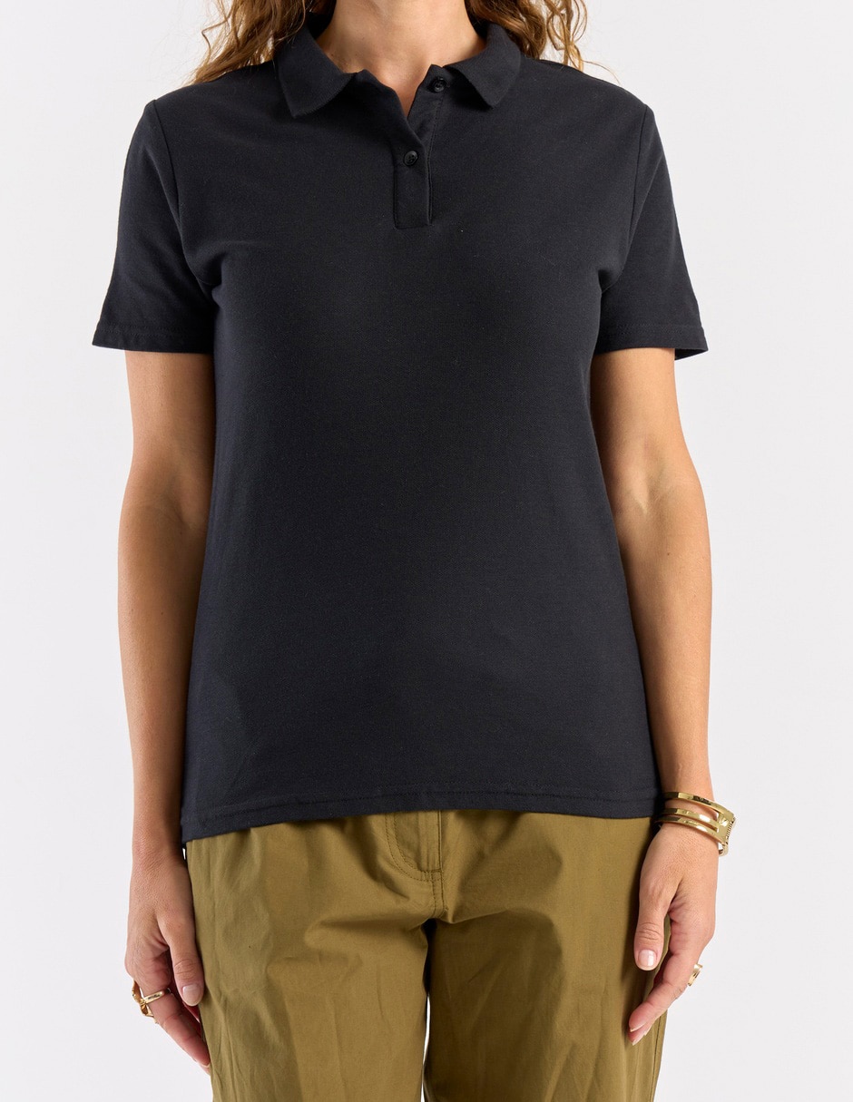 Playera manga corta cuello polo para mujer 7