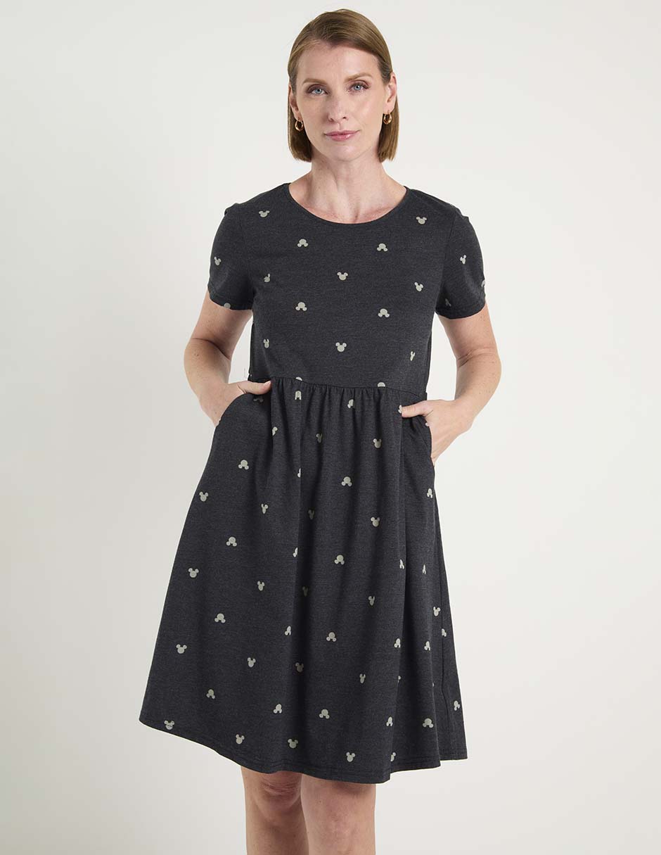 Vestido arriba de la rodilla casual Mickey Mouse para mujer Vestido arriba de la rodilla casual Mickey Mouse para mujer