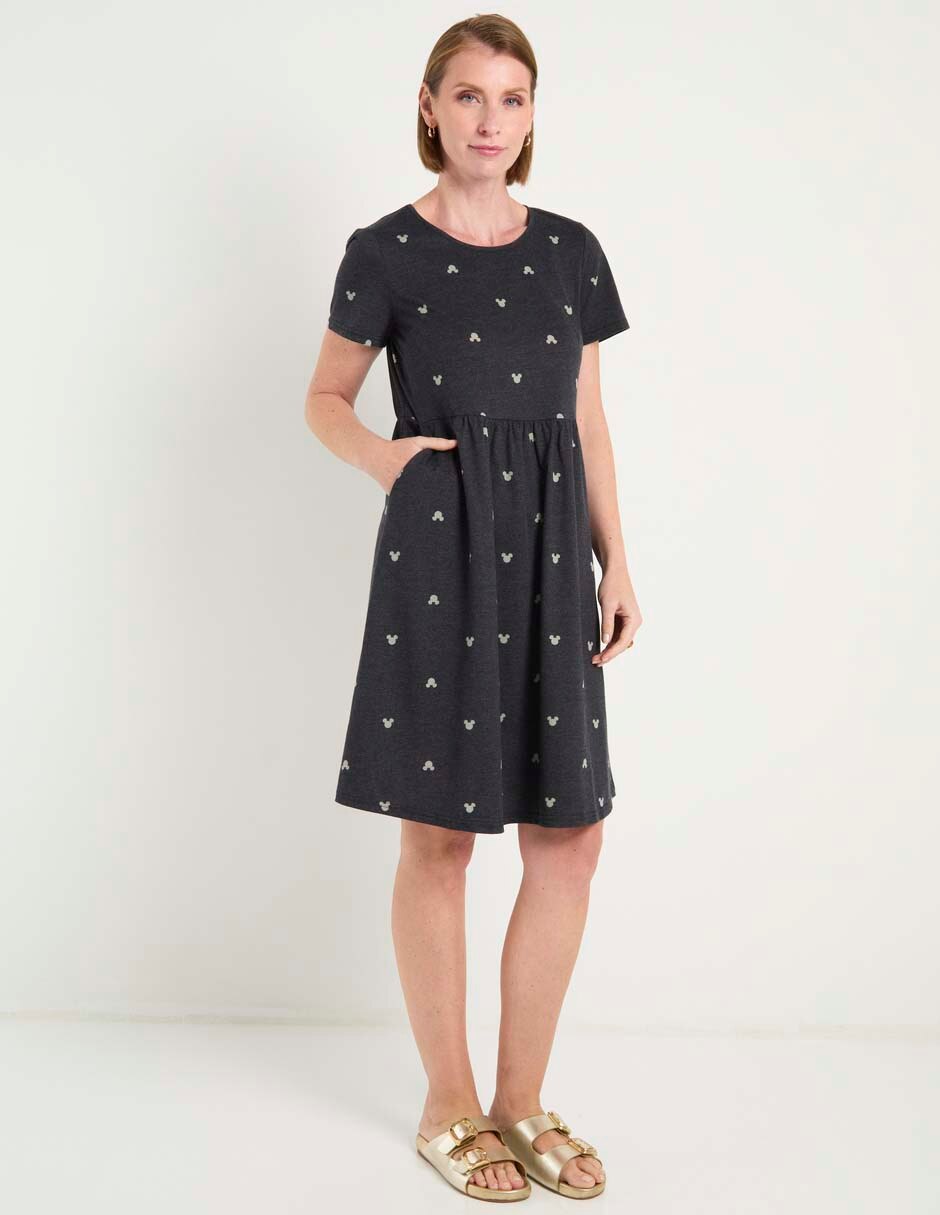 Vestido arriba de la rodilla casual Mickey Mouse para mujer 2