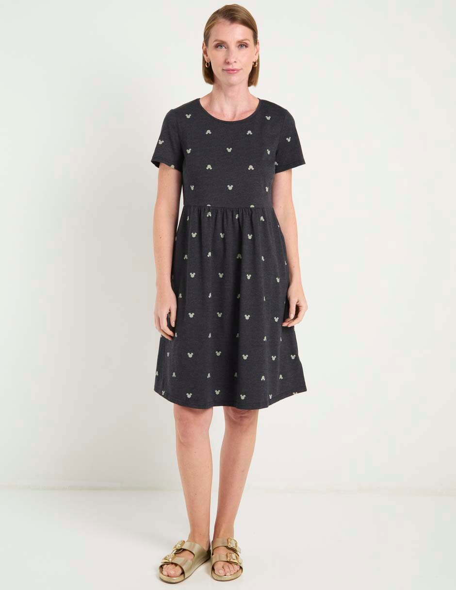 Vestido arriba de la rodilla casual Mickey Mouse para mujer 3