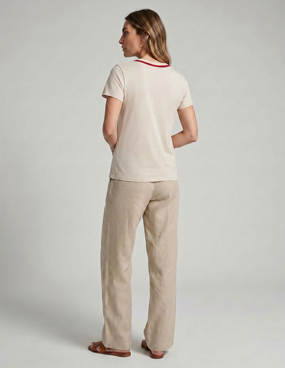 Playera manga corta cuello redondo para mujer 2