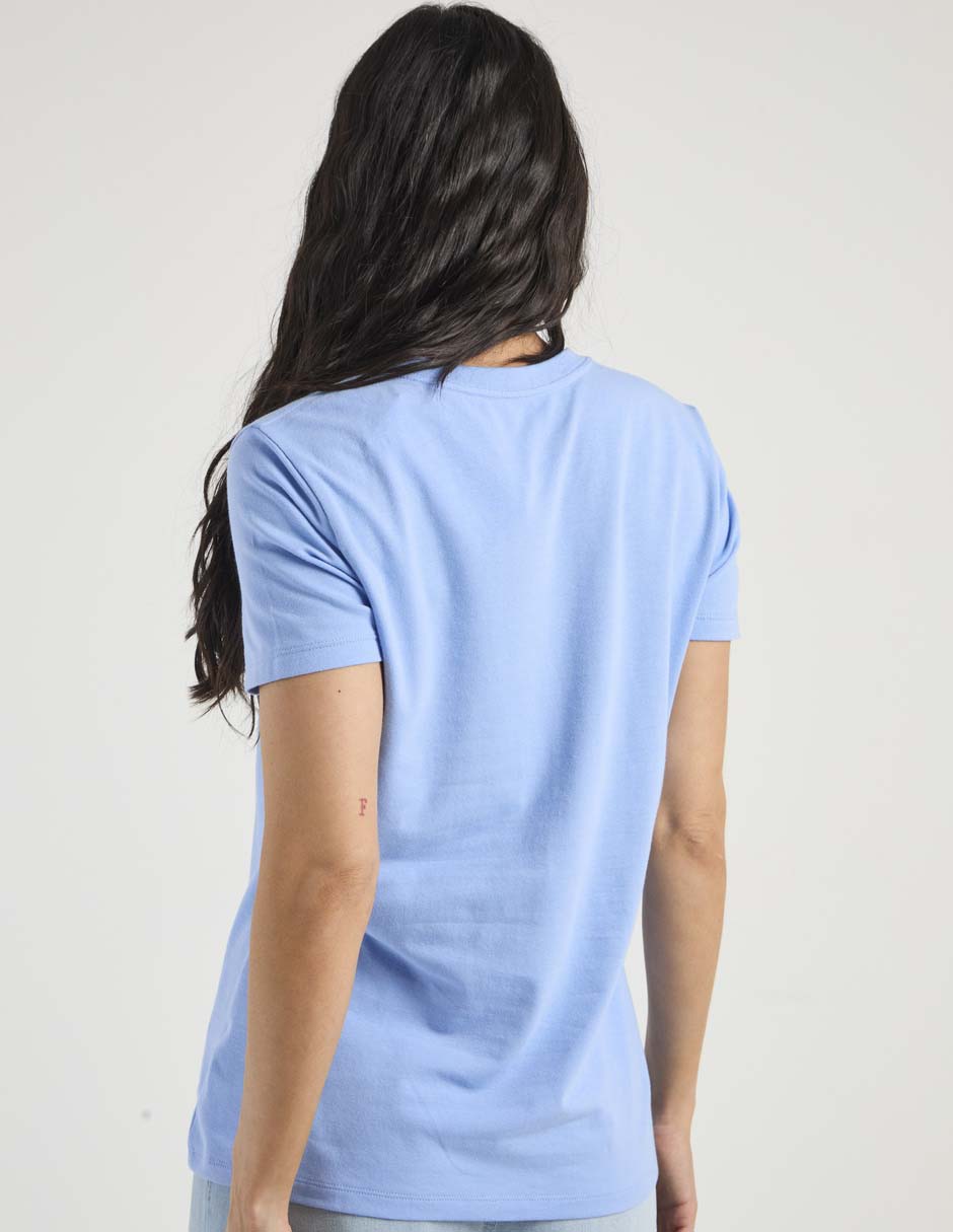 Playera manga corta cuello V para mujer 6